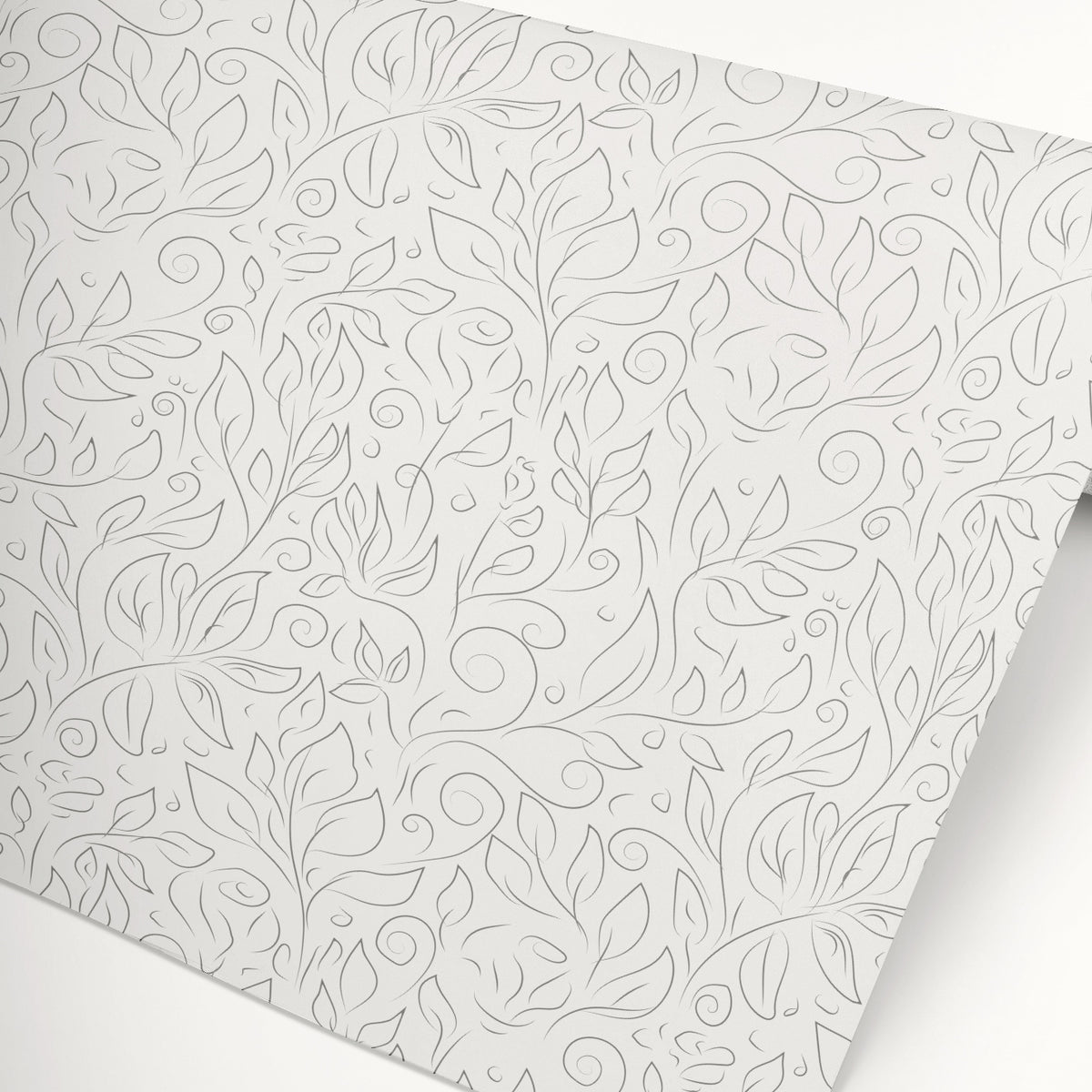 Rose and Leaf Sketch Self-Adhesive Wallpaper