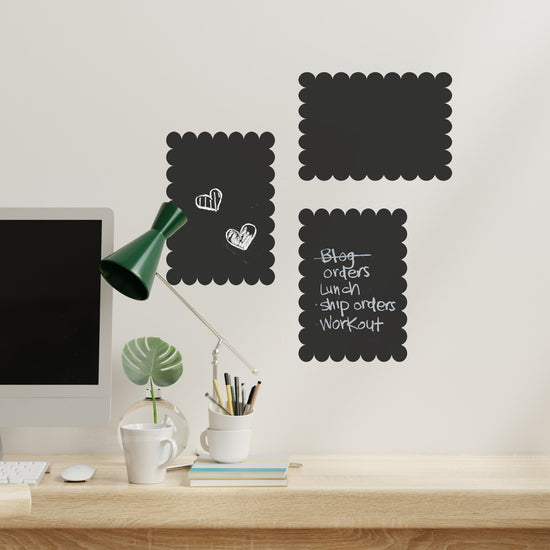 Scallop Chalkboard Wall Stickers In A4, A3, A2, A1, A0