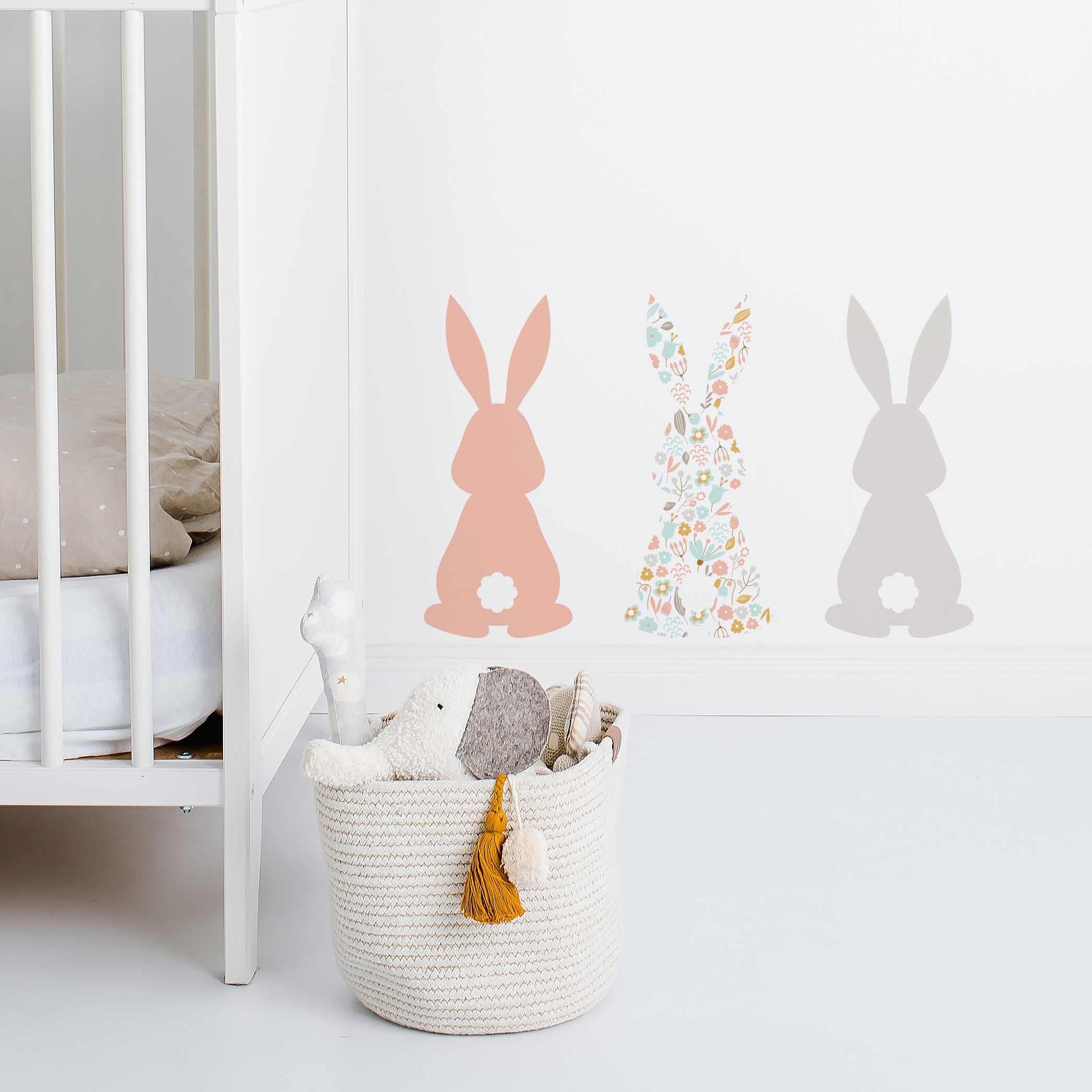 Set of 3 Bunny Wall Stickers – Nutmeg Studio