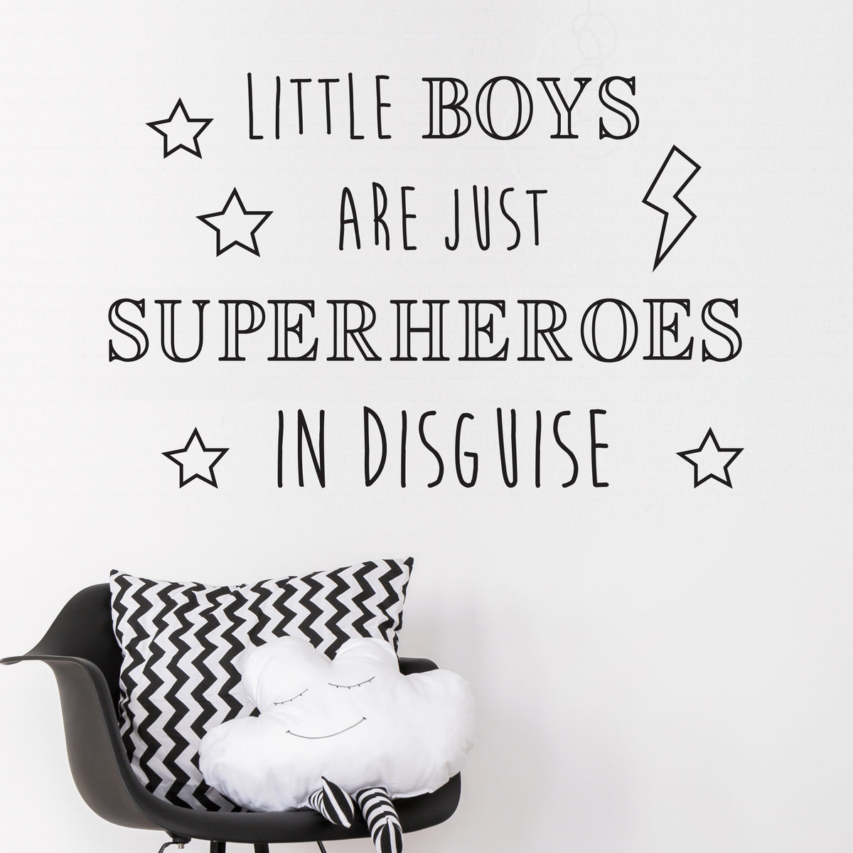 Superheroes Wall Sticker Quote