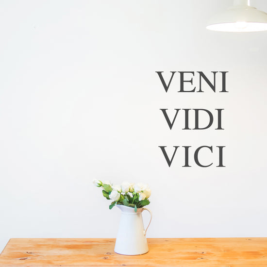 Veni Vidi Vici Latin Quote Wall Sticker