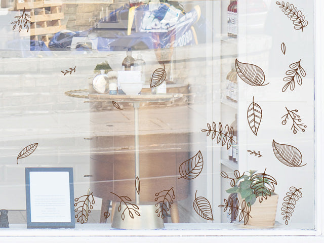 Autumn Retail Graphics in a Shopfront Window