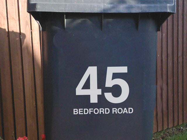 Bin with Bin Number Stickers