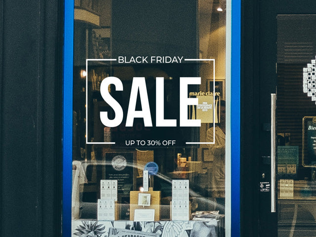 Black Friday Retail Graphics in a Shop Window.