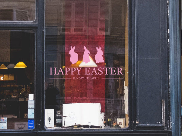 Easter Window Vinyls in a Shop Window