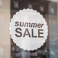 Scallop Circle Summer Sale Retail Shop Window Sticker Vinyl