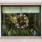 Spring Wreath Retail Shop Window Sticker Vinyl