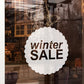 Scallop Circle Winter Sale Retail Shop Window Sticker Vinyl