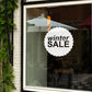 Scallop Circle Winter Sale Retail Shop Window Sticker Vinyl