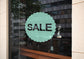 Scallop Circle Sale Retail Shop Window Sticker Vinyl