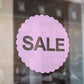 Scallop Circle Sale Retail Shop Window Sticker Vinyl