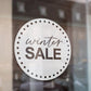 Circle Winter Sale Retail Shop Window Sticker Vinyl