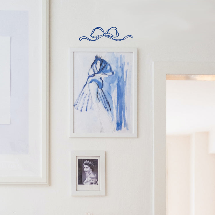 Coquette Bow Wall Sticker in Cobalt