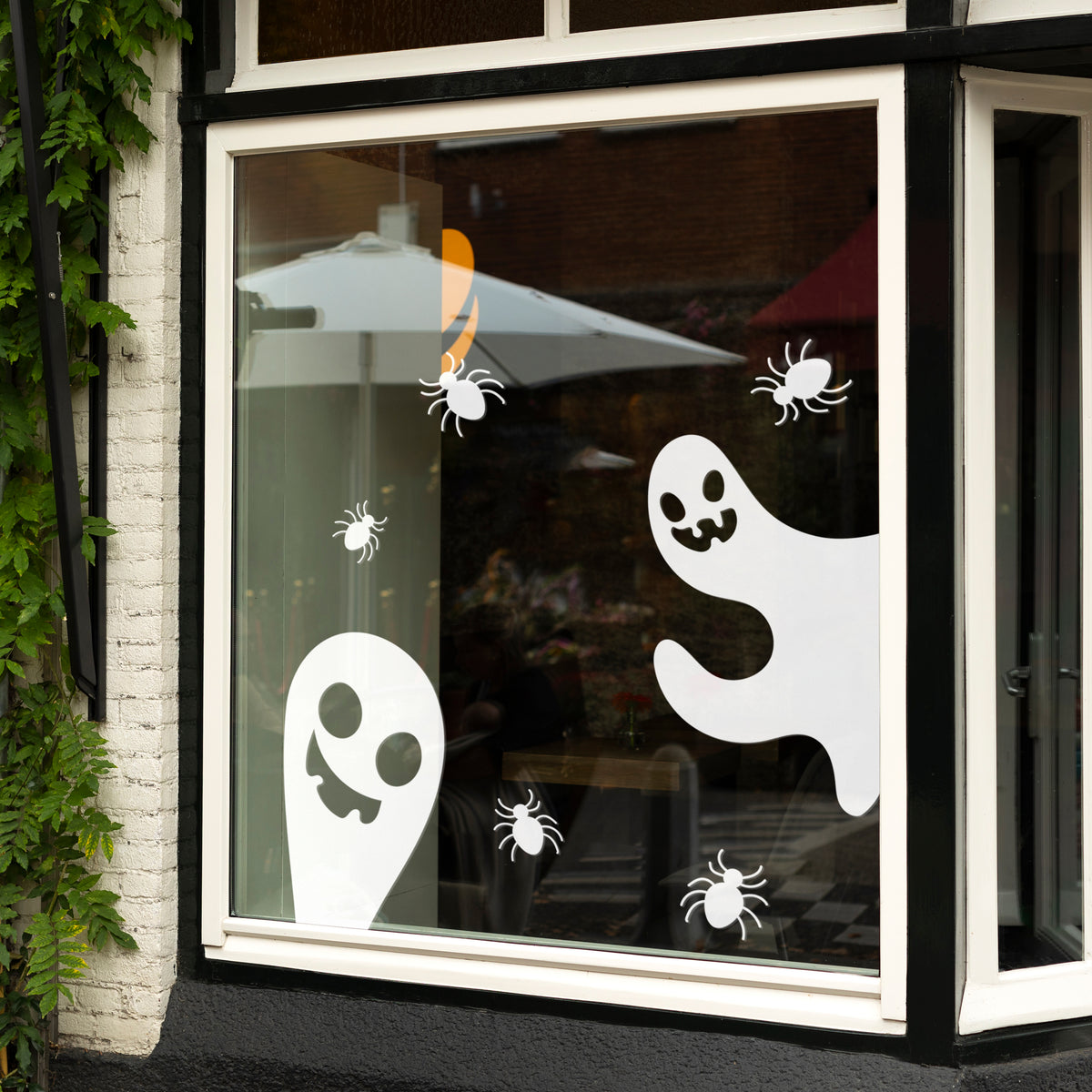Creepy-Ghost-&amp;Spider-Window-Sticker