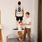 Personalised Football Player Wall Sticker with Custom Name & Number | Boys Football Bedroom Wall Decal