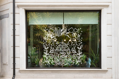 Happy Easter Mural Window Retail Vinyl