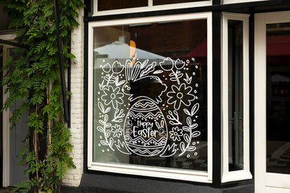 Happy Easter Mural Window Retail Vinyl