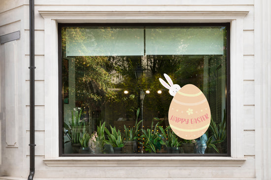 Easter Bunny Egg Retail Window Sticker