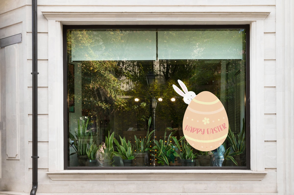 Easter Bunny Egg Retail Window Sticker