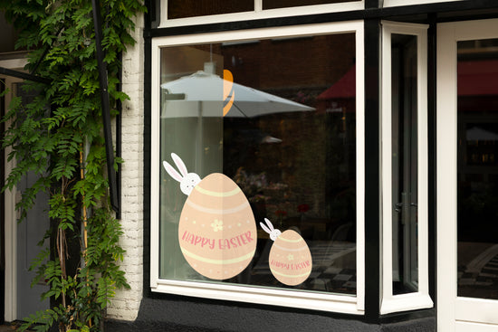 Easter Bunny Egg Retail Window Sticker