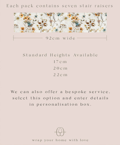 Evelyn Floral Stair Raiser Sticker Information Sheet