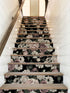 Staircase with floral design on the steps