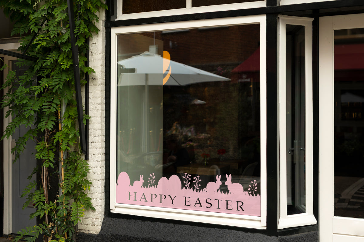 Happy Easter Banner Window Retail Vinyl