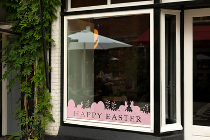 Happy Easter Banner Window Retail Vinyl