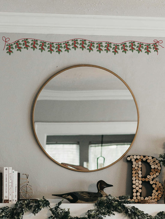 Holly Bunting Wall Sticker