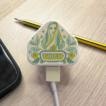 Horoscope Charger &amp; Cable Sticker - Virgo In Pistachio