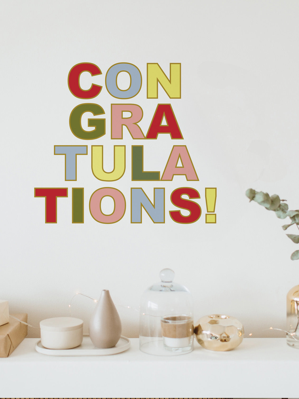 Joanie & Jeanie - Congratulations Mirror Stickers