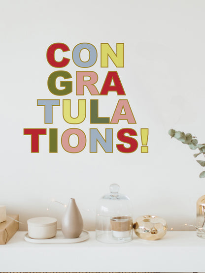 Joanie &amp; Jeanie - Congratulations Mirror Stickers