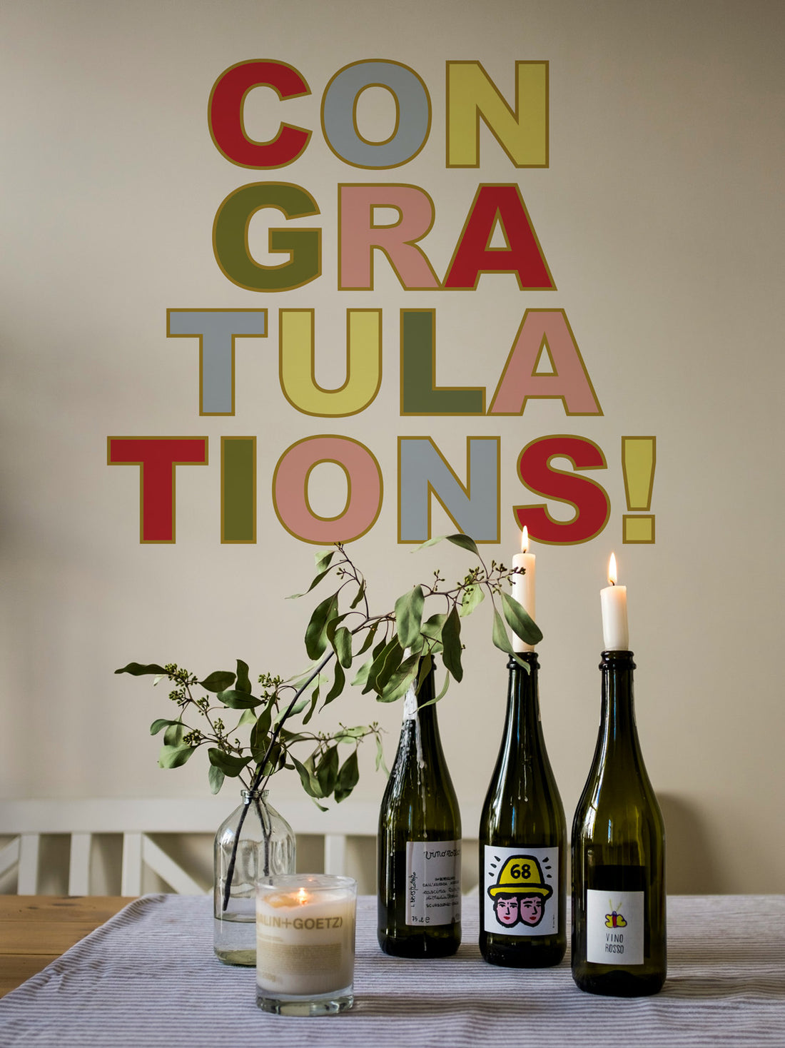 Joanie &amp; Jeanie - Congratulations Wall &amp; Mirror Sticker