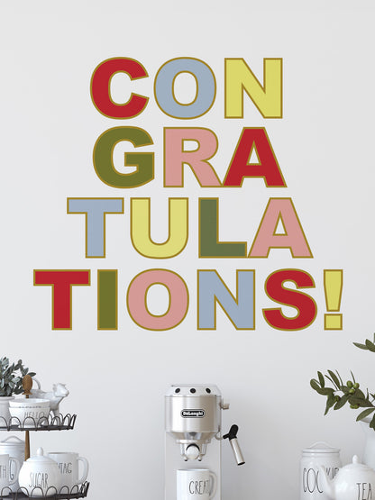 Joanie &amp; Jeanie - Congratulations Wall Sticker