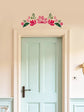 Joanie & Jeanie - Decorative Floral Wall Sticker Decal - Elegant Door Topper in Pink