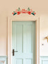 Joanie_Jeanie_-_Decorative_Floral_Wall_Sticker_Decal_-_Elegant_Door_Topper in Red