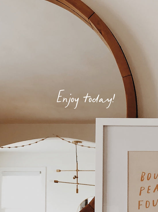 Round wooden mirror with &