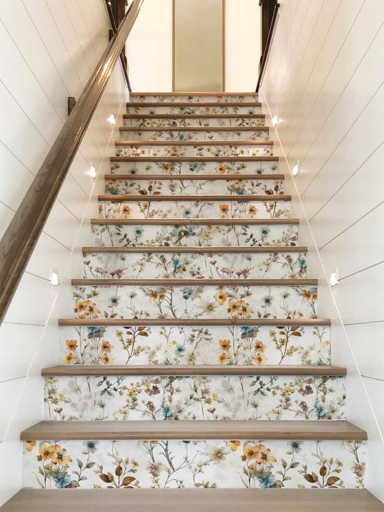 Joanie & Jeanie - Evelyn Floral Stair Raiser Stickers