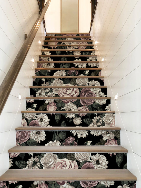 Joanie & Jeanie - Florence Floral Stair Raiser Stickers