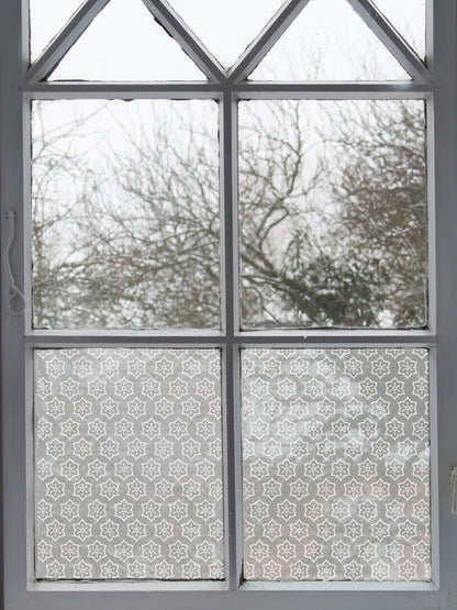 Joanie &amp; Jeanie - Flower Patterned Frosted Window  Film