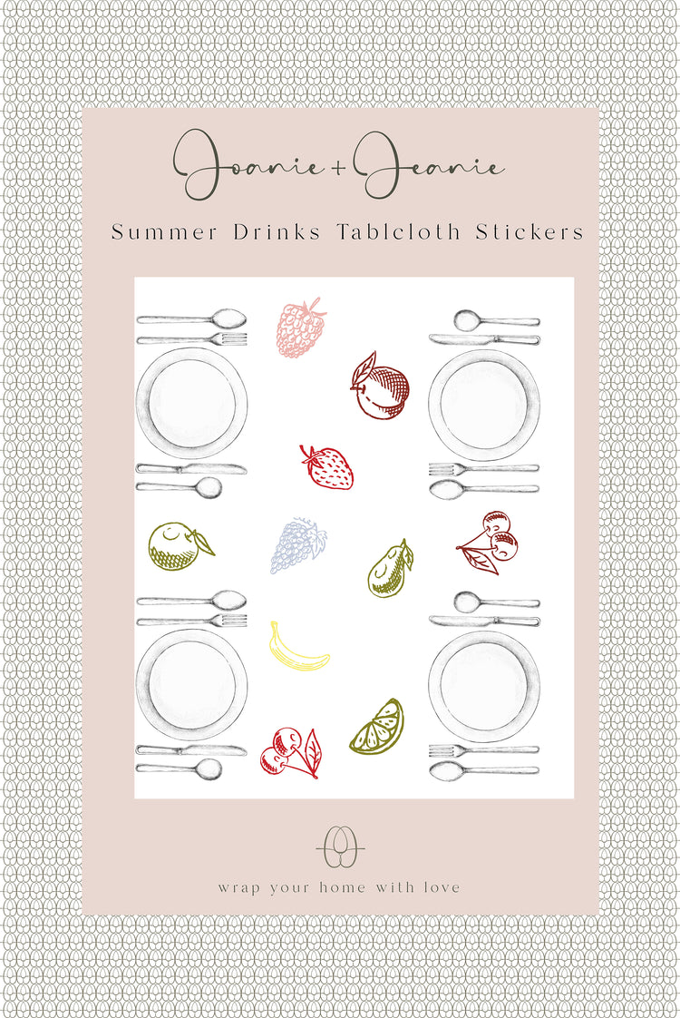 Joanie & Jeanie - Fruit Tablecloth Stickers (Set Of 10) Sample
