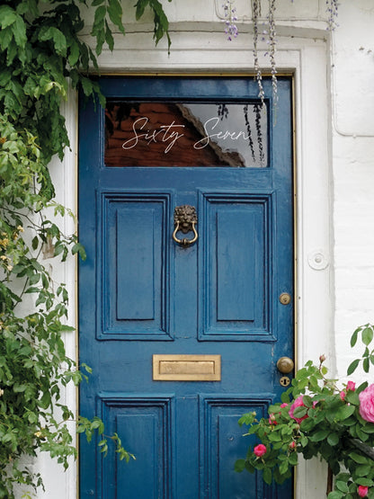 Joanie &amp; Jeanie - Handwritten Script Door Number Sticker in White