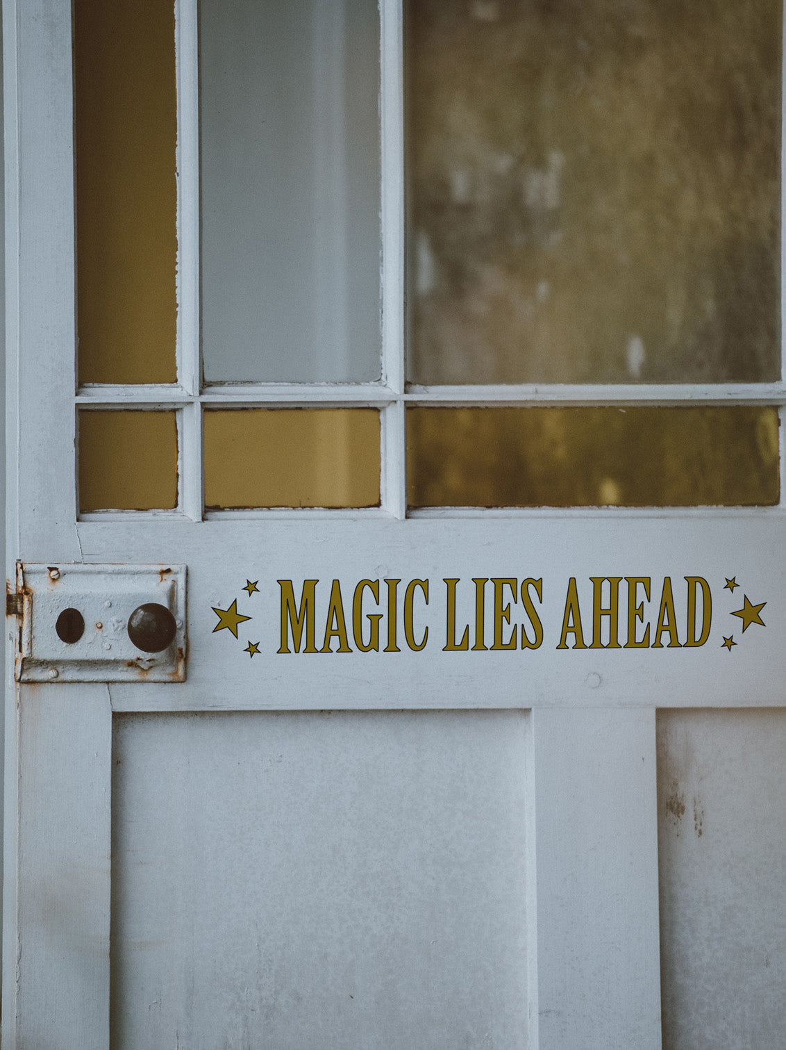 Joanie & Jeanie - Magic Lies Ahead Door Sticker