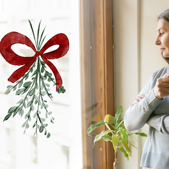 Joanie & Jeanie - Mistletoe Christmas Window Cling