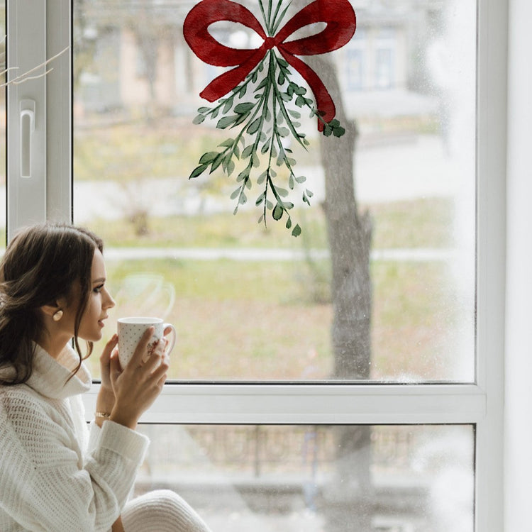 Joanie & Jeanie - Mistletoe Christmas Window Clings