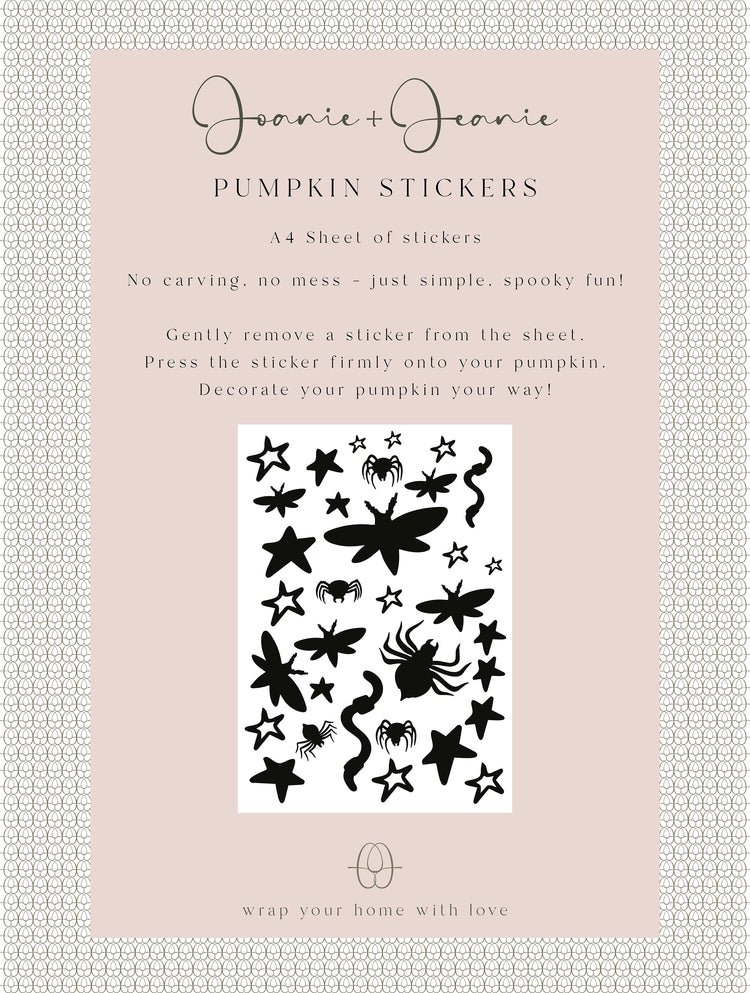 Joanie & Jeanie - Pumkin Sticker Set Information