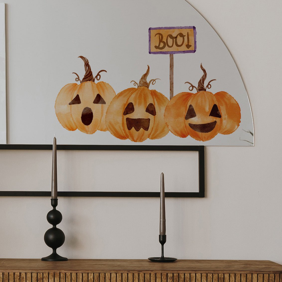Joanie-&amp;-Jeanie-Pumpkin-Halloween-Mirror-Sticker
