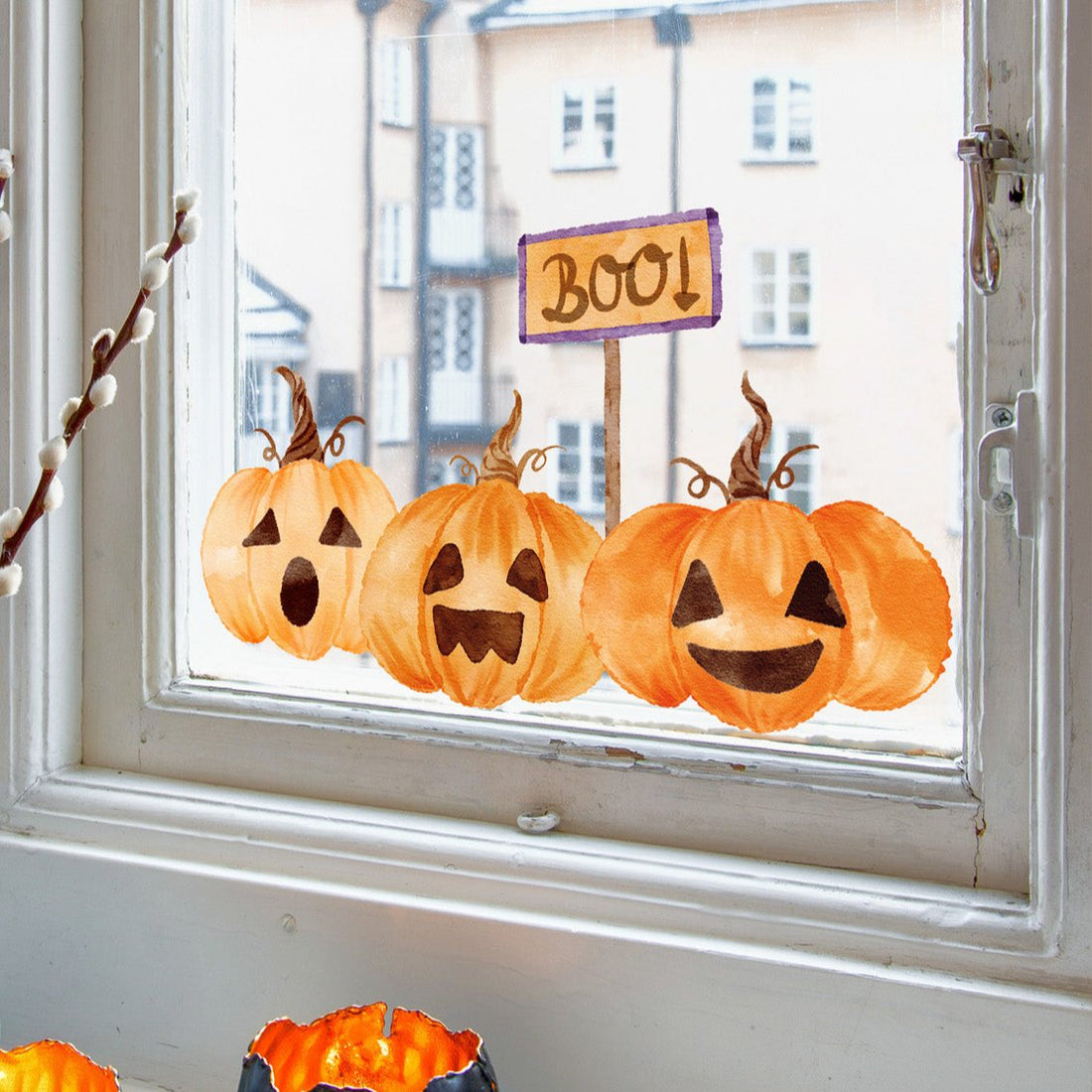 Joanie-&amp;-Jeanie-Pumpkin-Halloween-Window-Cling