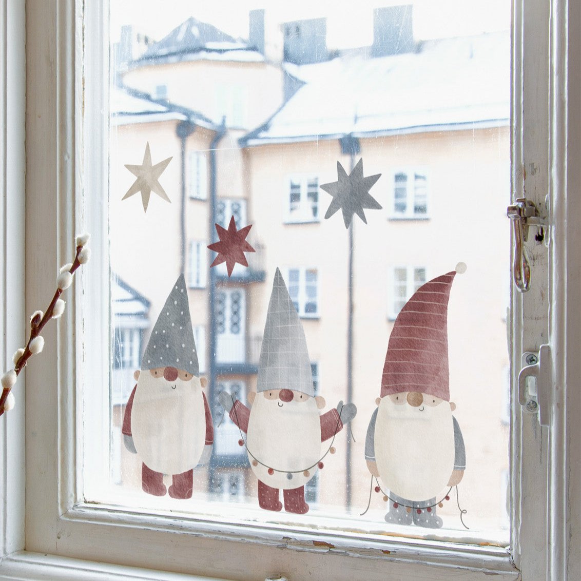 Joanie-&amp;-Jeanie-Set-of-Three-Christmas-Gnomes-Window-Cling