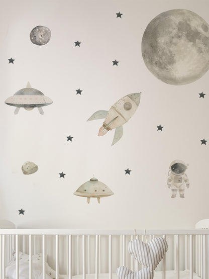 Joanie &amp; Jeanie - Starry Space Wall Stickers